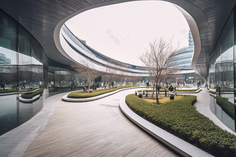 城市高楼圆形建筑高清摄影实拍图,高清,摄影图,摄影图片,图片大全,摄影图免费下载